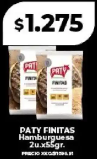 Supermayorista Vital Paty finitas hamburguesa oferta