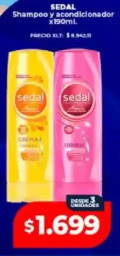 Supermayorista Vital Sedal shampoo y acondicionador oferta