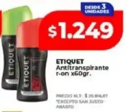 Supermayorista Vital Etiquet antitranspirante r-on oferta