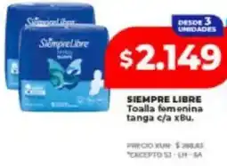 Supermayorista Vital Siempre libre toalla femenina tanga oferta