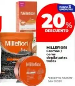 Supermayorista Vital Millefiori cremas / ceras depilatorias todas oferta