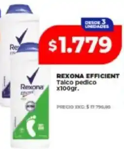Supermayorista Vital Rexona efficient talco pedico oferta