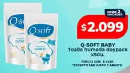 Supermayorista Vital Q-soft baby toalla humeda doypack oferta