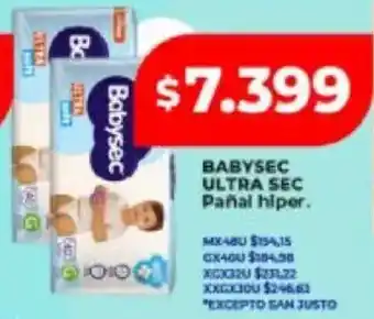 Supermayorista Vital Babysec ultra sec pañal hiper oferta