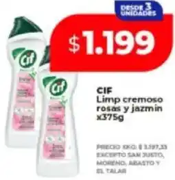 Supermayorista Vital Cif limp cremoso rosas y jazmin oferta
