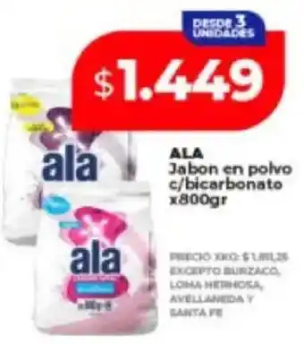 Supermayorista Vital Ala jabon en polvo c/bicarbonato oferta