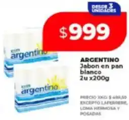 Supermayorista Vital Argentino jabon en pan blanco oferta