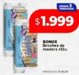 Supermayorista Vital Bonux broches de madera oferta