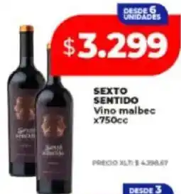 Supermayorista Vital Sexto sentido vino malbec oferta