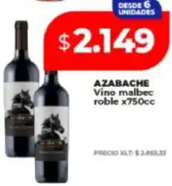 Supermayorista Vital Azabache vino malbec roble oferta