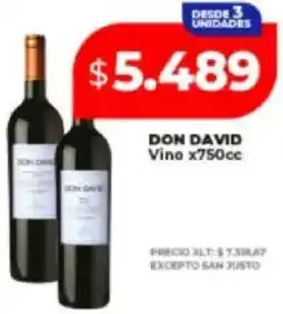 Supermayorista Vital Don david vino oferta