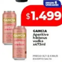 Supermayorista Vital Gancia aperitivo hibiscus vodka oferta