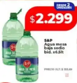 Supermayorista Vital S&P Agua mesa baja sodio bid. oferta