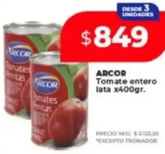 Supermayorista Vital Arcor tomate entero lata oferta