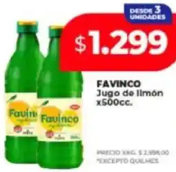 Supermayorista Vital Favinco jugo de limón oferta