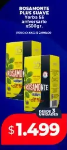 Supermayorista Vital Rosamonte plus suave yerba oferta