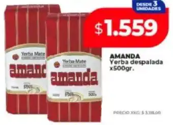 Supermayorista Vital Amanda yerba despalada oferta