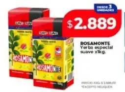 Supermayorista Vital Rosamonte yerba especial suave oferta