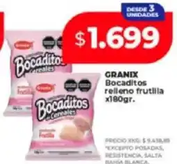 Supermayorista Vital Granix bocaditos relleno frutilla oferta