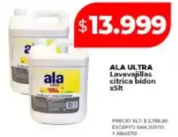 Supermayorista Vital Ala ultra lavavajillas citrica bidon oferta