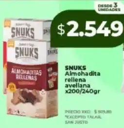 Supermayorista Vital Snuks almoha dita rellena avellana oferta