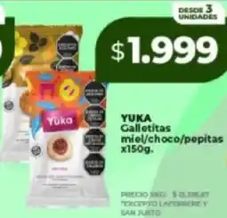 Supermayorista Vital Yuka galletitas miel/choco/pepitas oferta