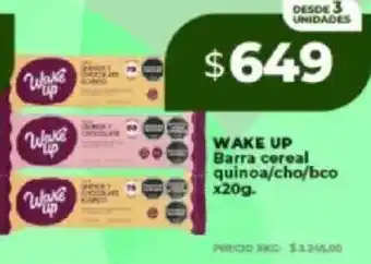 Supermayorista Vital Wake up barra cereal quinoa/cho/bco oferta