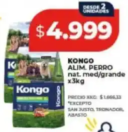 Supermayorista Vital Kongo alim. perro nat. med/grande oferta