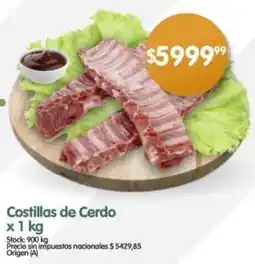 Supermercados Buenos Días Costillas de cerdo oferta
