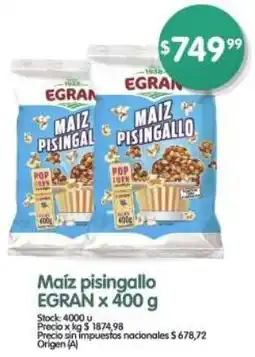 Supermercados Buenos Días Egran maíz pisingallo oferta