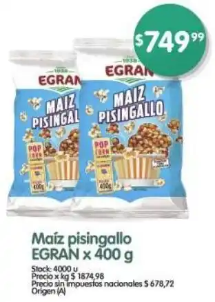 Supermercados Buenos Días Egran maíz pisingallo oferta