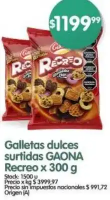 Supermercados Buenos Días Gaona galletas dulces surtidas recreo oferta