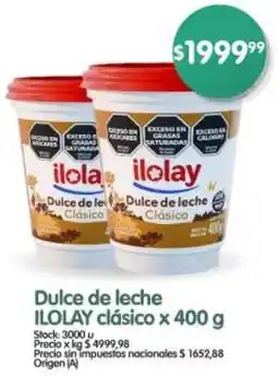 Supermercados Buenos Días Ilolay dulce de leche clásico oferta