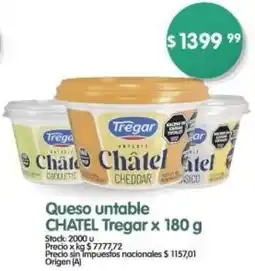 Supermercados Buenos Días Chatel queso untable tregar oferta