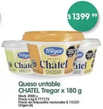 Supermercados Buenos Días Chatel queso untable tregar oferta