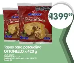 Supermercados Buenos Días Ottonello tapas para pascualina oferta