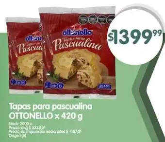 Supermercados Buenos Días Ottonello tapas para pascualina oferta