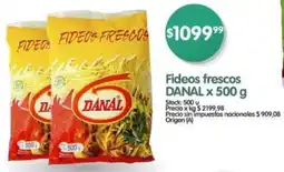 Supermercados Buenos Días Danal fideos frescos oferta