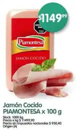 Supermercados Buenos Días Piamontesa jamón cocido oferta