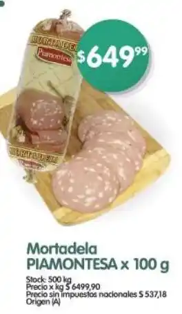 Supermercados Buenos Días Piamontesa mortadela oferta