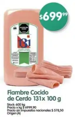 Supermercados Buenos Días Fiambre cocido de cerdo oferta