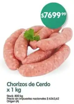 Supermercados Buenos Días Chorizos de cerdo oferta