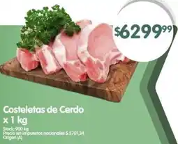 Supermercados Buenos Días Costeletas de cerdo oferta