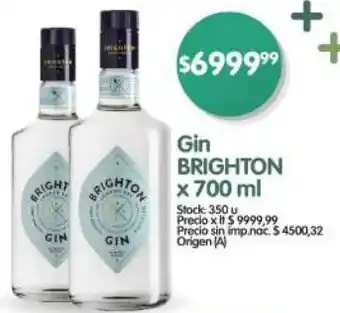 Supermercados Buenos Días Brighton gin oferta