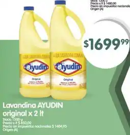 Supermercados Buenos Días Ayudin lavandina original oferta