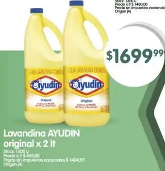Supermercados Buenos Días Ayudin lavandina original oferta