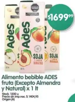 Supermercados Buenos Días ADES Alimento bebible fruta oferta