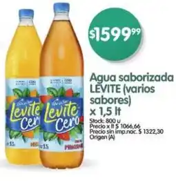 Supermercados Buenos Días Levite agua saborizada oferta