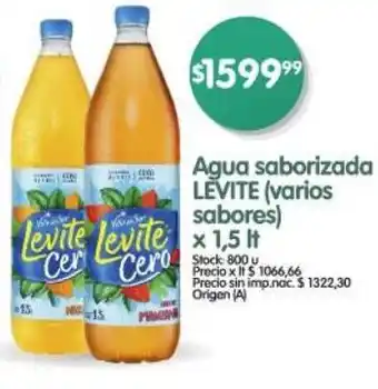 Supermercados Buenos Días Levite agua saborizada oferta