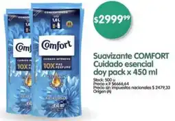 Supermercados Buenos Días Comfort suavizante cuidado esencial doy pack oferta